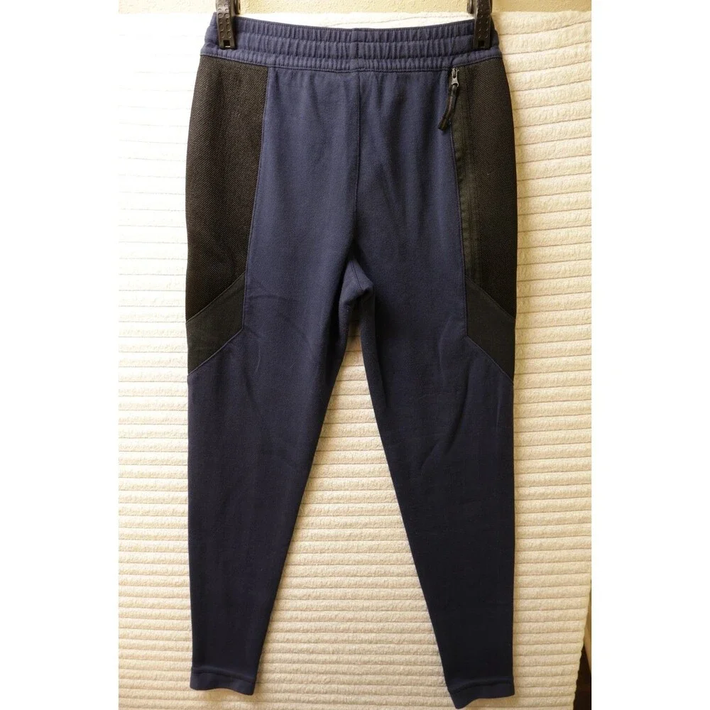 Nike Dri-FIT Hybrid Fleece Track Jogger Pants Men's Size XS Blue Black Tech